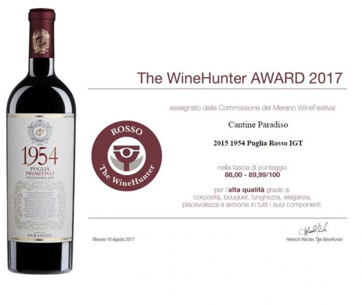 Kết quả hình ảnh cho 1954 PUGLIA PRIMITIVO PARADISO